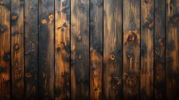 Textured wooden planks showing rich brown hues and unique grain patterns create a warm, rustic atmosphere photo