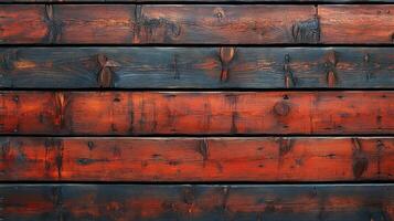 The surface features a textured arrangement of aged wooden planks displaying deep, warm colors under soft light photo