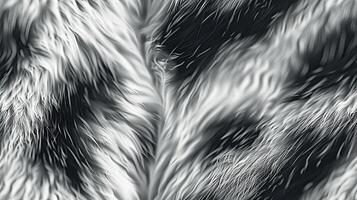 A black and white image of a fur pattern photo