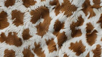 A close up of a brown and white giraffe print photo