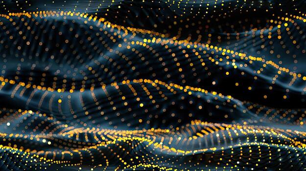 Abstract waves of light and dark blue photo