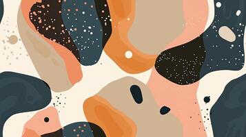 Abstract pattern with orange, blue and black colors photo