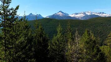 Aerial view of mountains with glaciers near Squamish, British Columbia, Canada. video