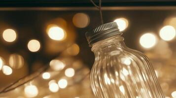 A bottle with a string hanging from it photo