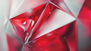 Abstract red and white geometric shapes photo