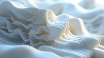 Abstract white flowing forms, textured background photo