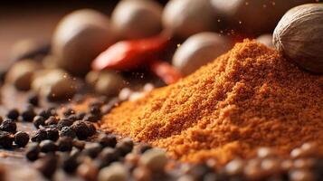 High-Resolution Spice Close-Ups with Intricate Textures and Luminous Lighting photo