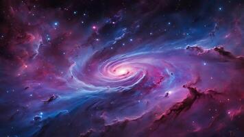 Vibrant Swirling Nebula Space Wallpaper photo