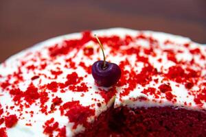 The cherry on the cake, a term commonly used to refer to the best part of the cake photo