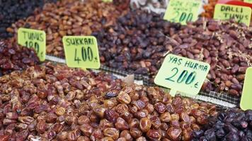 Nutritious dried dates are now available for sale at our market stall video