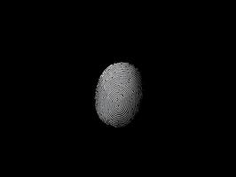 Fingerprint identity security . Thumbprint for criminal scenes or id authentification photo