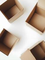 Empty Logistics Boxes Delivery Cardboard Packaging Carton shipping photo