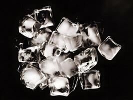 Ice cube crystal freeze frozen cooling cubes photo
