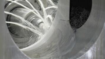 High Speed Water Flow Dynamics Within an Industrial Pipe System for Optimal Performance. Stock Clip video