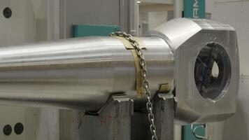 Precision Machining of a Specific Industrial Component for Various Manufacturing Purposes. Stock Clip video