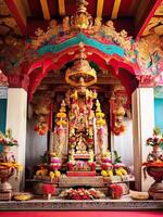 Indonesian traditional celebration decor background. photo