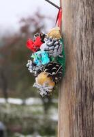 Handmade christmas wreath photo