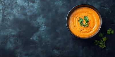 Dip in a wide, shallow bowl shown from above, with minimalistic presentation, food setting photo