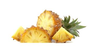 Freshly Cut Pineapple Slices Ready for a Delicious Snack photo