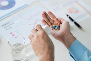 Sick days managing health with medication in a home office environment - a guide to wellness and productivity photo
