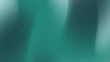 Teal gradient background features faint light points. video