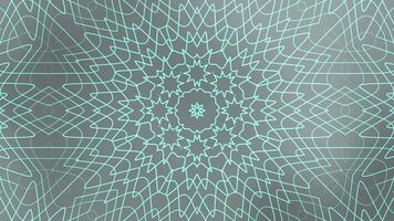 Teal geometric pattern on gray background for modern designs. Ideal for wallpapers, backgrounds, textiles, and print materials with sleek aesthetic. video