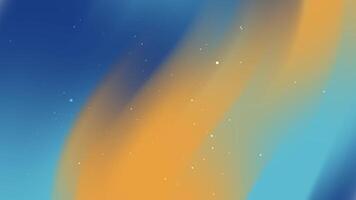 Blue and orange abstract gradient background features tiny white sparkles. video