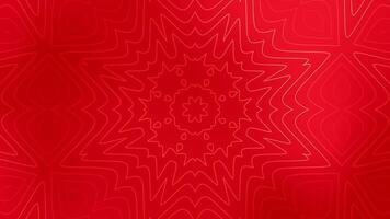Red background with central star and symmetrical patterns suitable for festive designs, holiday themes, backgrounds for invitations or greeting cards. video