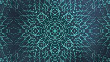 Teal lines creating symmetrical pattern on dark background. Suitable for abstract backgrounds, technology concepts, or modern design projects. video