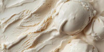 Close-up of melting dairy-free ice cream, with soft edges and a smooth, creamy texture, meal photography photo