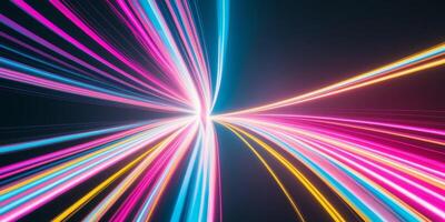 Vibrant abstract light streaks background. photo
