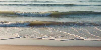 gentle lapping waves soft repetitive waves lapping at the shore. photo