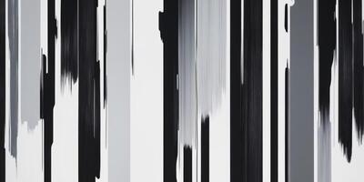 dark abstract digital glitch art background of vertical streaks smudges in shades of black grey white textured effect. photo