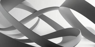 abstract smooth flowing intertwined gray shapes background. photo