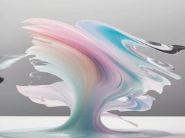 Abstract Liquid Art Pastel Color Transitions and Dynamic Motion. photo