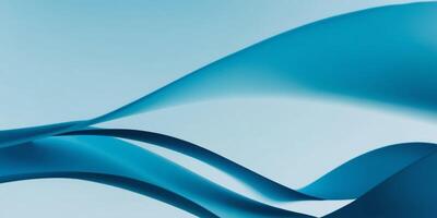 blue abstract background with wave flowing. photo
