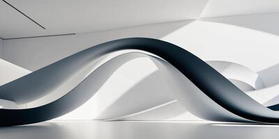 Dynamic Abstract Wave Design with Bold Curves. photo