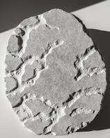 Upper view of the texture of natural limestone. photo