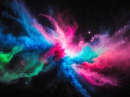 Cosmic colors explode in a majestic display of swirling gases and distant stars. photo