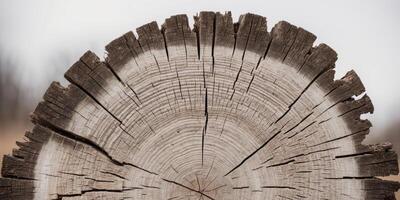 A close up of the bark of a tree that has been cut down. photo