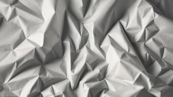 Close up of crumpled baking paper as background. photo