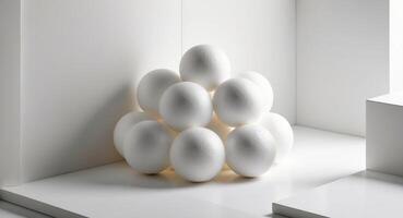 Polystyrene balls as insulation material or filling. photo