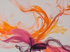 abstract fire flames smoke blend of vibrant colors with shapes resembling fluid artistic texture effect. photo