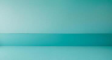 Smooth turquoise wall background bright turquoise surface with a smooth matte finish. photo
