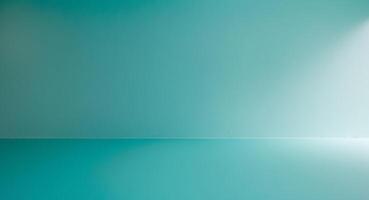 Smooth turquoise wall background bright turquoise surface with a smooth matte finish. photo