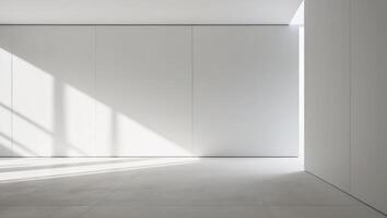 Blank Wall and Floor Space for Design Mockup. photo