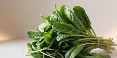 Fresh organic spinach leaves background for healthy eating and nutrition concepts. photo