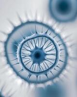 Microscopic marvel A closeup view of a cells intricate structure. photo