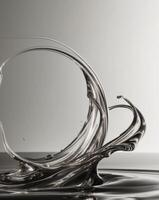 Fluid dynamics in motion a study in golden elegance. photo