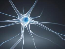Neural network in action A digital representation of a neuron. photo
